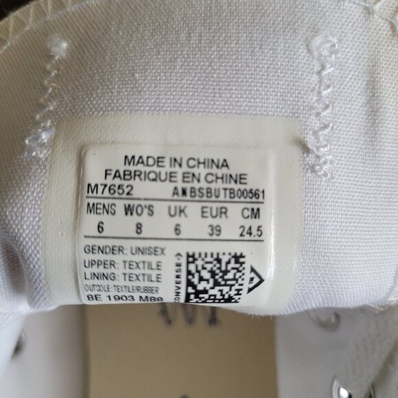 Converse Chuck Taylor All Star - White - Unisex M6/W8 - Picture 3 of 7